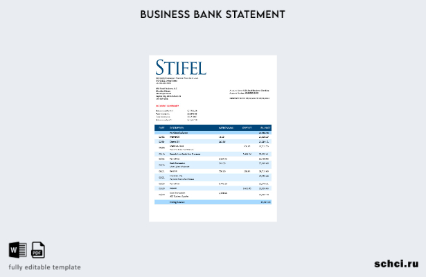 цифровая загрузка фирменного заявления Stifel Financial Bank в формате Word и PD